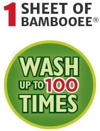 Bambooee 20 Reusable Bamboo Towel ( Single roll, each roll comes with sheets of Bamboee Towels)