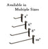 NAHANCO 8" Black Metal GWH8B Gridwall Peg Hooks (Pack of 12)