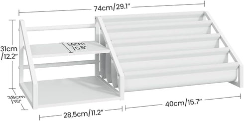 2 4-Tier TCW16WB CHOEZON Kids Bookshelf, Book Shelf for Kids Rooms, Toddler Bookshelf with Open Shelves and Sling Rack