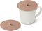 Carrotez 2 Pack Silicone Cup Cover Lids, 4.3 Inch Reusable Mug Covers for Coffee and Tea, Pink Beige