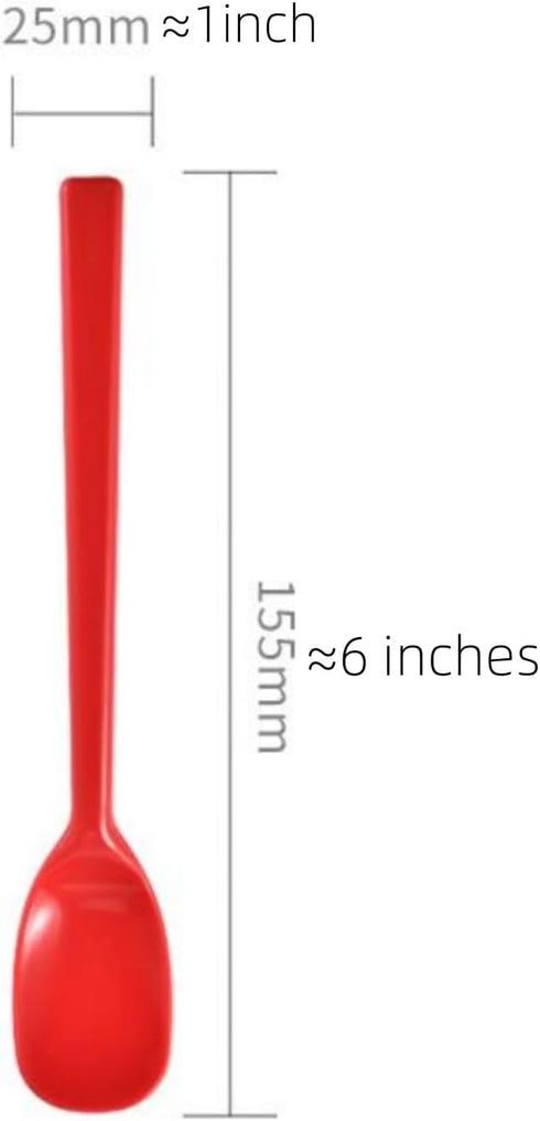 Small Silicone Stirring Spoon, Quiet and Reusable Espresso Coffee Stirrer, Mini Spatula, Jar Scraper for Sauce