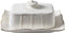 Porcelain Butter Dish with Lid for Countertop, Farmhouse Butter Holder Container with