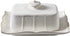Porcelain Butter Dish with Lid for Countertop, Farmhouse Butter Holder Container with