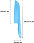 Plastic Vegetable Knife, 11" Serrated Edge Pizza Cutter with Non-slip Handle for Kitchen, 2-Pack, Blue