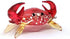 ZOOCRAFT Decoration,1.7 2.5 1.4 inches. Glass Crab Figurine Red Hand Blown Painted Art Miniature Coastal Style Gift