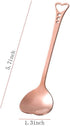 jinyatu 8 Pieces Stainless Steel Dessert Spoon Creative Cute Heart Shaped Espresso Spoons for Cake Tea Sugar Ice Cream
