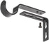 Ivilon Adjustable Brackets for Curtain Rods, Set of 2 - Black for 1 or 1 1/8 Inch Rods