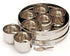 Stainless Steel Masala Dabba Spice Box, 7 Compartment Indian Spice Storage Container