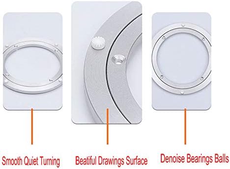 Heavy Duty Aluminum Lazy Susan Rotating Turntable Bearing Swivel Plate for Dining Table (18 inch (12mm))
