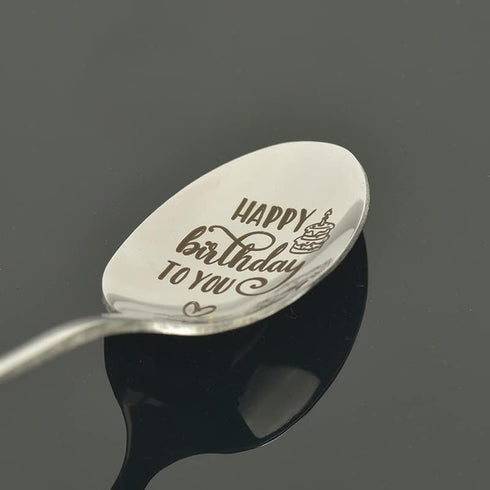 Birthday Gift Spoon for Women & Men - Happy Birthday to You Spoons for Coffee Lovers