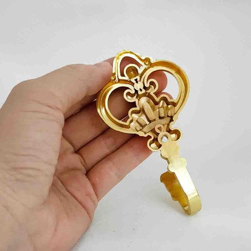 Crown Curtain Wall Hook for Household Clothes Hanging, Window Drapery Medallion Holdbacks, Gold