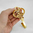 Crown Curtain Wall Hook for Household Clothes Hanging, Window Drapery Medallion Holdbacks, Gold