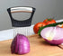 BeeSpring Meat Slicer, Food Slice Assistant Onion Holder Slicer, Stainless Steel Kitchen Gadget for Cutting and Peeling