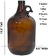 1 Gallon (128oz) Amber Glass Jug with 38mm Cap
