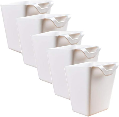 5pcs Hanging Cup Holder - Rolling Cart Accessories for Utility Bins, Space Saver, Storage Bucket, Makeup Pencil Holder,