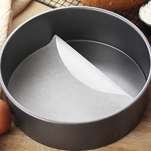Ergonflow 100 Sheets Parchment Paper Rounds - 6" and 8" Diameter Non-Stick Cake Pan Liner Circles