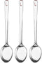 Restaurant Serving Spoons, 12.99 Inch Large Stainless Steel Spoons for Buffet, Banquet, Set of 3