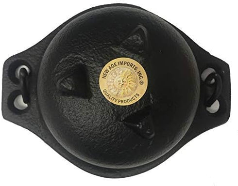 Cast Iron Cauldron w/Handle, Ideal for Smudging, Incense Burning, Candle Holder, 5" Diameter