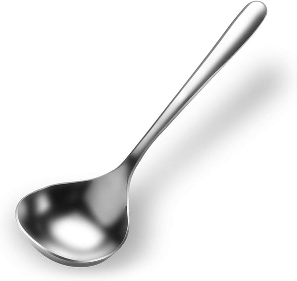 18/8 Stainless Steel Deep Pho Noodle Spoons, Large Serving Spoon, Mini Ladle, 7.9 inch