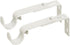 Ivilon Adjustable Brackets for Curtain Rods - Set of 2 for 7/8 or 1 Inch Rods - Ivory