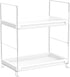 FSyueyun 2-Tier Bathroom Counter Organizer, Tool-Free Installation Vanity Makeup Tray and Skincare Shelf, Silver