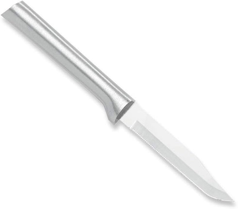 RADA Cutlery 3.25" Serrated Regular Paring Knife (R142) - Stainless Steel Hollow Ground Blade, Silver Handle