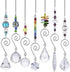 Set 7 H&D HYALINE & DORA Crystal Rainbow Suncatcher Glass Bead Chain Fengshui Hanging Pendant for Window Garden Party
