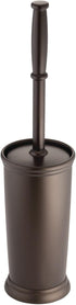 mDesign Toilet Bowl Brush and Holder - Compact Bathroom Toilet Scrubber in Modern Holder - Hyde Collection - Bronze