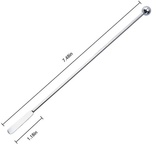 20 pcs Stainless Steel Coffee Beverage Stir Sticks, 7.4" Cocktail Stirrers Drink Swizzle Stick Picks Tools