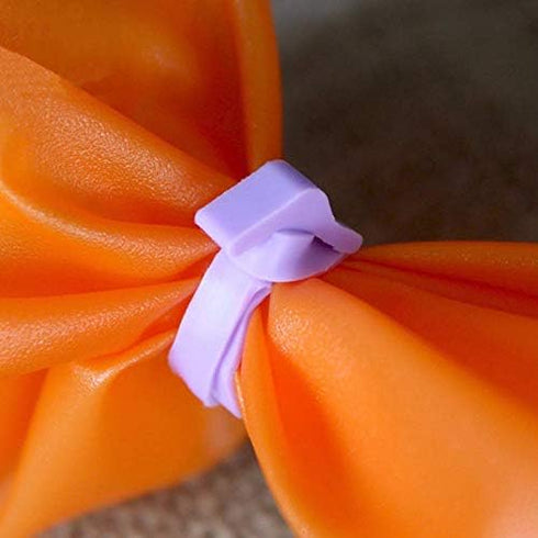 60 Pcs Reusable Pastry Bag Ties, Silicone Decoration Clips for Cake Piping, 15 Each Light Purple, Blue, Pink, Green