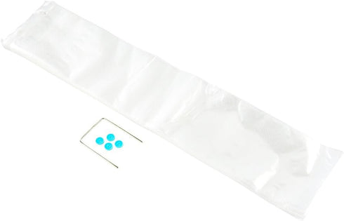 Restaurantware 28 Inch x 6 Inch Bread Bags, 250 Micro Perforated Clear Plastic Baguette Bags with Wicket Dispenser