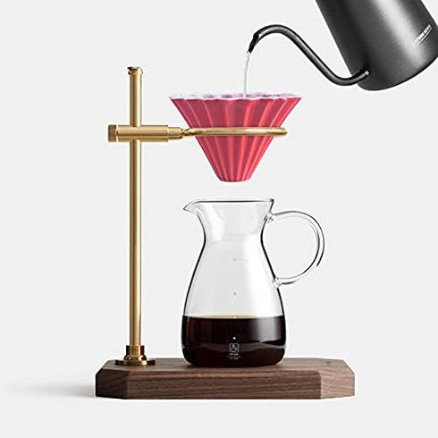 Origami Filter Cup, Ceramic Pour Over Coffee Maker, Easy Manual Brew Maker for Home, Cafe, Camping