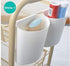 4Pcs Hanging Cup Holder, Rolling Cart Accessories, Space Saver Storage Bucket, Makeup Pencil Holder, White