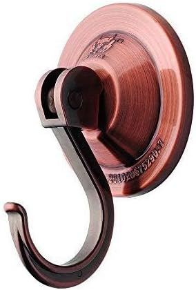 Suction Cup Hooks, 4-Pack Vacuum Wreath Hangers for Flat Smooth Wall Surface in Copper