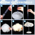 3 Set 3D Artificial Cloud LED Light Decorations Hanging Cloud Baby Shower Table Centerpiece DIY Kit for Ceiling Room