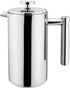 Small Stainless Steel French Press, 12-Ounce, Dual-Filter Coffee Plunger Pot Brewer for Individual Serving