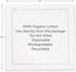 White Cotton Cocktail Napkins, 100% Cotton, 50 Pack, 4.5” x 4.5”, Hotel Quality, Soft & Absorbent for Home & Events