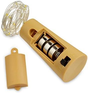 Amants01 Pack 12 20LED 39inch of Wine Bottle Lights Battery Powered, LED Cork Shaped Starry String Lights - Copper Wire