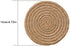 Gracelife 6pcs Cup Mat Set, Pure Cotton Thread Weave Round Drink Hot Pads, Absorbent Coasters (Jute color)
