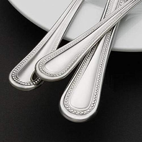 HaWare Stainless Steel Silverware Serving Set, 5 Pieces, Pearled Edge Hostess Set for Buffet Party Kitchen, Dishwasher