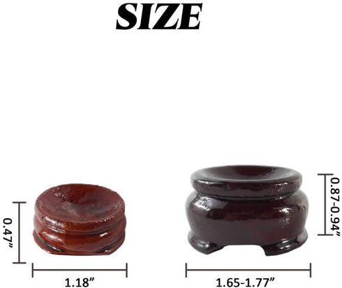 NSBELL 20PCS 2 Sizes Wooden Egg Stands Holders Displays Stand Ball Egg Base for Crystal Ball Sphere Globe Stone Decor