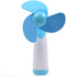 JDYYICZ Mini Handheld Fan, Personal Fan with Soft Foam Blades, Battery Powered for Home and Travel (Blue 1pcs)