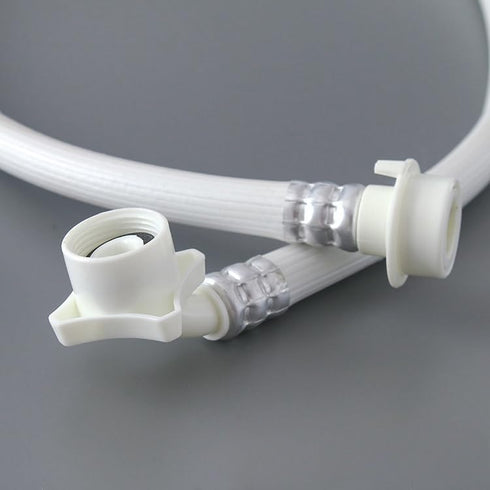 6.6FT 2-Meter Washing Machine Water Supply Pipe Extension, Fully Automatic Drum Inlet Hose with Steel Head