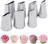 7 Pieces Rose Flower Piping Tips Set, Cake Decorating Tips and Icing Nozzles for Cupcake Decorating Kit