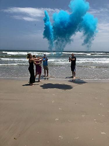 16 Inch 2 Pack Gender Reveal Surprise - Blue Gender Reveal Powder Cannon Bundle - Easy to Use Blue Powder Cannon