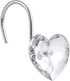 Actpe Decorative Crystal Heart Shape Shower Curtain Hooks, Pack of 12 Rust Resistant Bling Holders