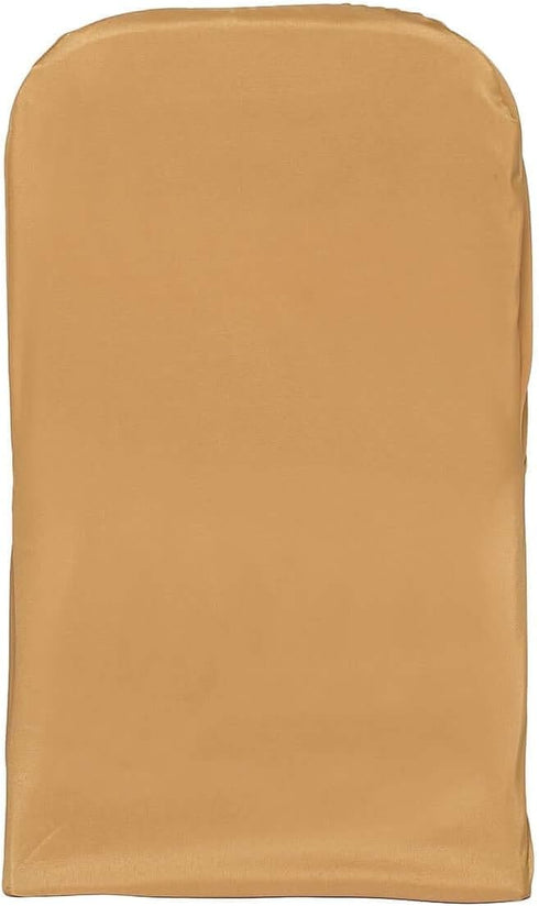 5 Efavormart PCS Gold Linen Polyester Folding Chair Covers for Dining Chairs Party Wedding Banquet Outdoor Event