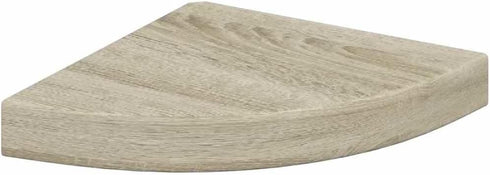 Set 2 9.8x9.8x1.5 vidaXL Corner Shelf of Oak Honeycomb MDF, Metal