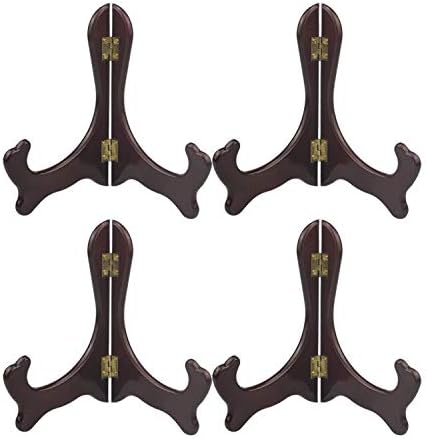 Artliving Set of 4, 6 Inch Wood-like Easels Plate Stand Holder Display Stands