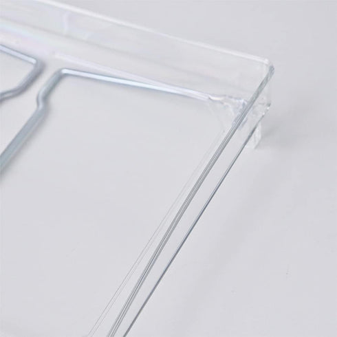 Teensery Clear Acrylic Cabinet Shelf, Foldable Kitchen Counter Shelf Rack, Stackable Storage Organizer for Bathroom